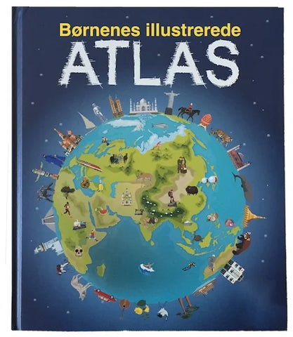 Børnenes illustrede atlas fra Globe Forlag.