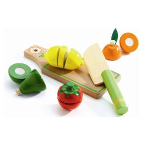 Æske med trægrøntsager fra Djeco - DJ06526 Fruits and vegetables.