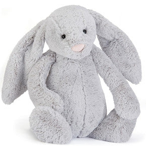 Kanin fra Jellycat - BARB1BS Really Big Bashful Silver bunny.