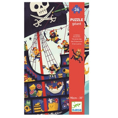 Puslespil med 36 brikker fra Djeco - DJ07129 - The Pirate Ship.