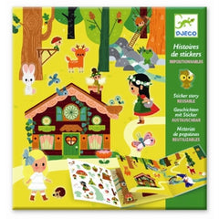 Mappe med genanvendelige stickers fra Djeco - DJ08956 - The magical Forest.