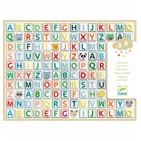 Pudeklistermærker fra Djeco - DJ09078 - Gommette Alphabet.