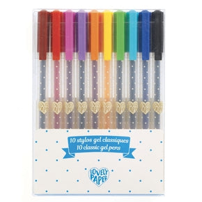 Æske med 10 gel pens fra Djeco - DJ03759.