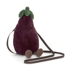 Skuldertaske fra Jellycat - A4AUBB - Amuseable Aubergine Bag.