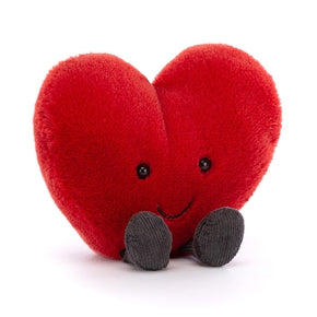 Hjerte fra Jellycat - A6RH - Amuseable Red Heart Small.