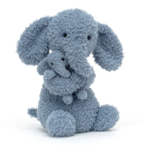 Elefant med baby fra Jellycat - HUD2E - Huddles Elephant