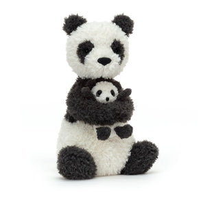 Pandamor og -barn fra Jellycat - HUD2P - Huddles Panda.