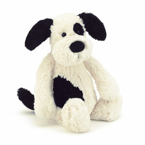 Hund fra Jellycat - BAS3BCPN - Bashful Black & Cream Puppy Medium.