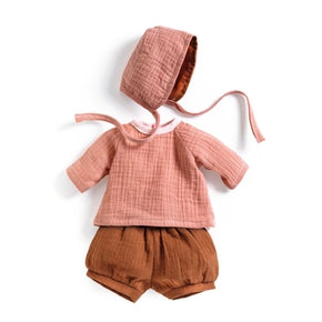 Dukketøj til Djeco's dukker - DJ07897 - Peach outfit.