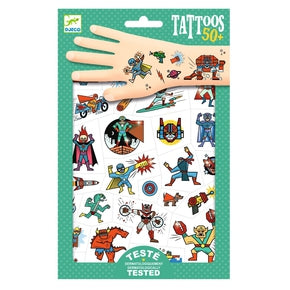 Tatoveringer fra Djeco - DJ09614 - Heroes vs villains.