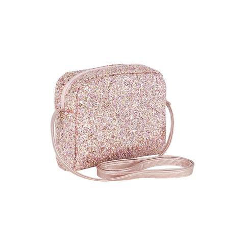 Skuldertaske fra Mimi & Lula - Pink glitter.
