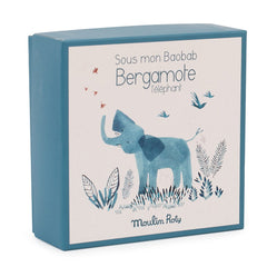 Sutteklud med bidering og sutteholder fra Moulin Roty - elefant.