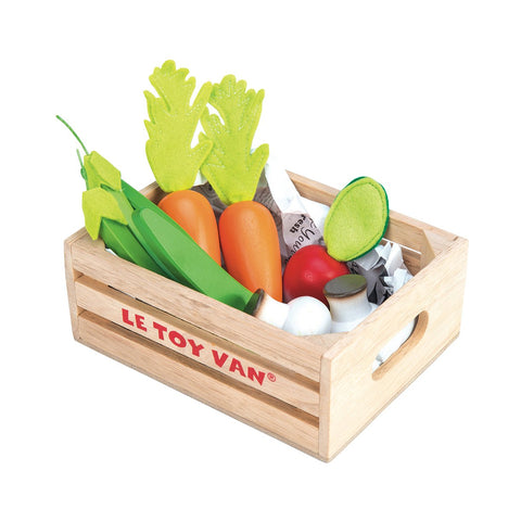 Trækasse med grøntsager fra Le Toy Van.