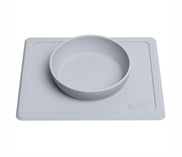 Silicone tallerken / dækkeserviet fra EZPZ - Happy mini bowl - støvet blågrå.