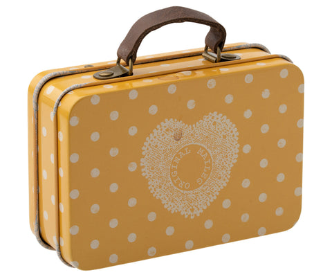 Metalkuffert fra Maileg, yellow dot, 20-0203-00.