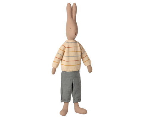 Kanin fra Maileg  - 16-1521-00 -  Rabbit size 5, pants and knitted sweater.