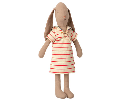 Kanin fra Maileg  -16-1200-00 -  Bunny size 2, striped dress.